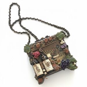 Mary Frances Wine-Themed Crossbody Handbag
